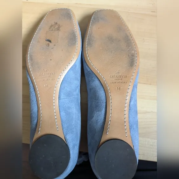 Valentino Garavani Suede Ankle-Wrap Flats