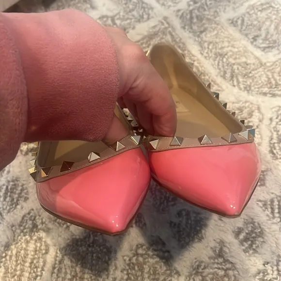 Valentino Pink Rockstud Flats