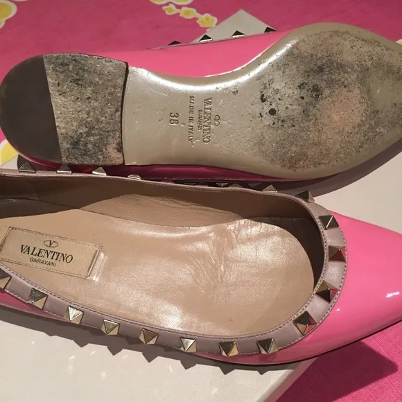 Valentino Pink Rockstud Flats