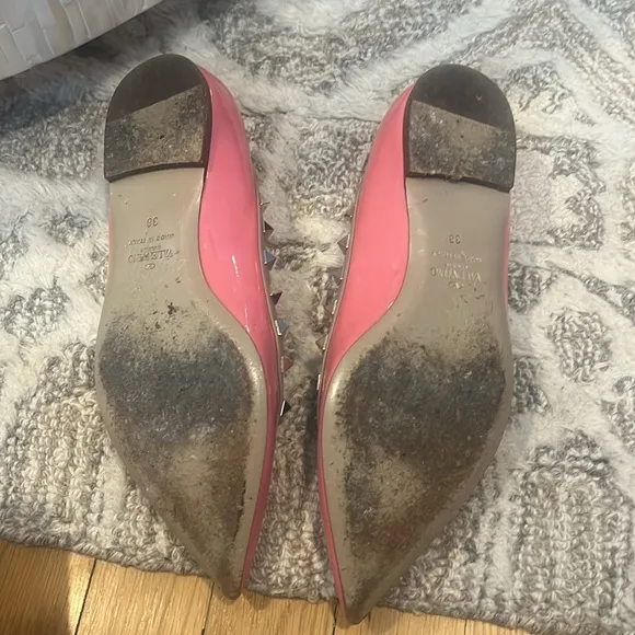 Valentino Pink Rockstud Flats