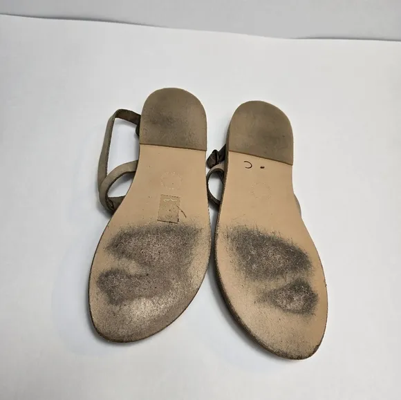 Valia Gabriel Anthropologie Suede Braided T-Strap Sandal In Taupe Women 39