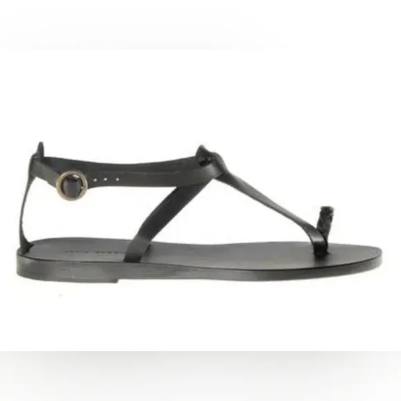 Valia Gabriel Anthropologie Suede Braided T-Strap Sandal In Taupe Women 39