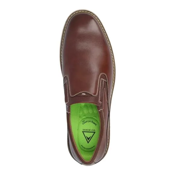 Vance Co Men's Willis Comfort Foam Slip On Round Toe Loafers Brown Size 10 1/2