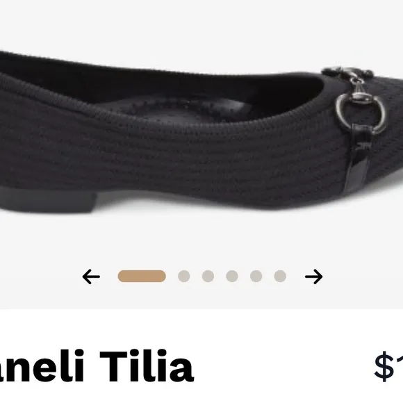 Vaneli Black Flats with Silver Hardware
