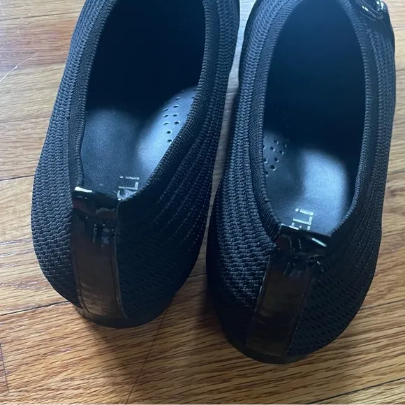 Vaneli Black Flats with Silver Hardware