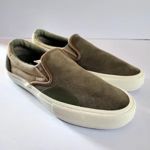 Vans Green and White Slip-On Loafers Ultra Cush Size Men's 10.5