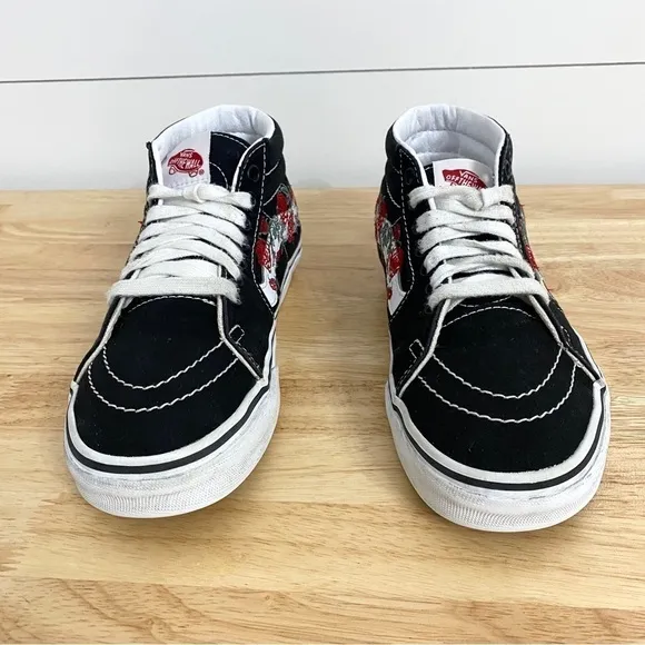 Vans Old Skool Rose Thorns Mid Sneakers, Women’s Size 7
