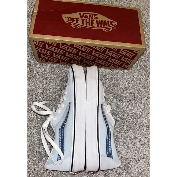 VANS SK8-LOW (UTILITY POP) Light BLUE/WHITE Size 5.0 Men’s 6.5 Women’s