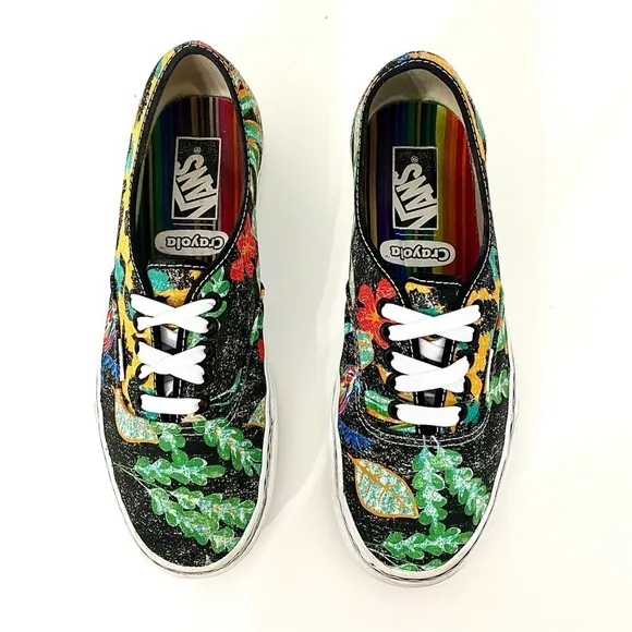 Van’s x Crayola Authentic Van Doren AOP Graphic Print Skate Shoe Womens Size 9.5