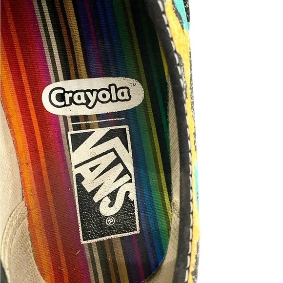 Van’s x Crayola Authentic Van Doren AOP Graphic Print Skate Shoe Womens Size 9.5