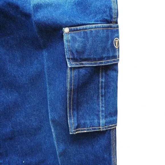 Varcity Vintage 90s Y2K Cargo Heavy Denim Hip Hop / Skate Baggy Jeans Men's 32