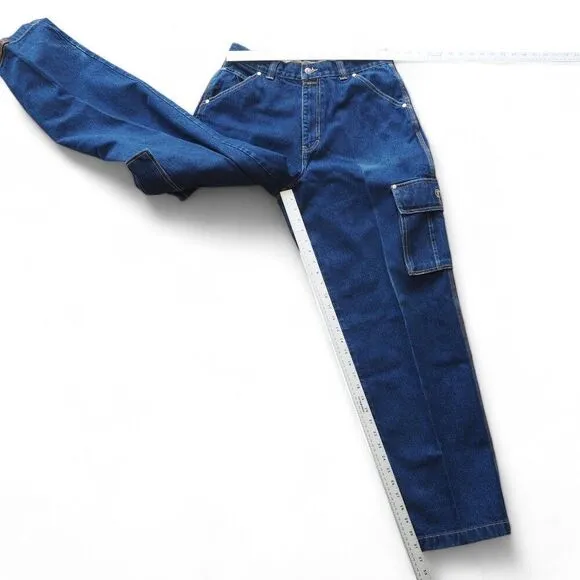 Varcity Vintage 90s Y2K Cargo Heavy Denim Hip Hop / Skate Baggy Jeans Men's 32