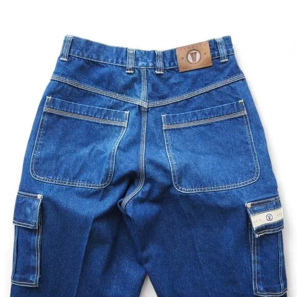 Varcity Vintage 90s Y2K Cargo Heavy Denim Hip Hop / Skate Baggy Jeans Men's 32