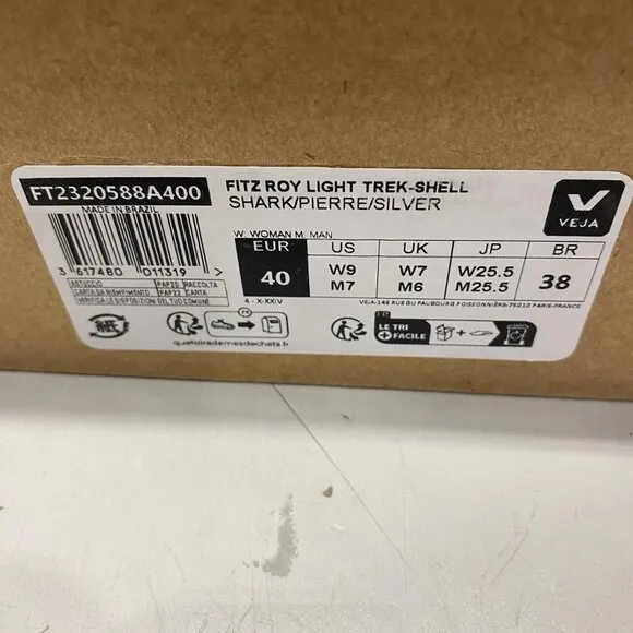 Veja Fitz Roy Light Trek Shell Sneakers – Men’s Size 7 – Grey – Open Box