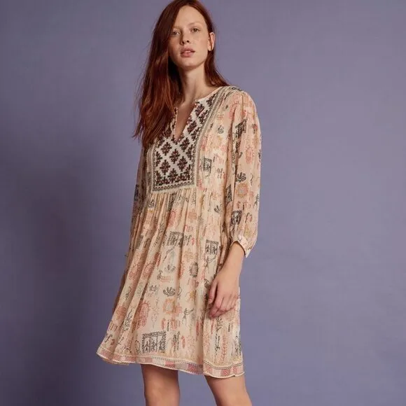 Velvet by Graham &amp; Spencer Tawni Embroidered Tunic size XS NWT