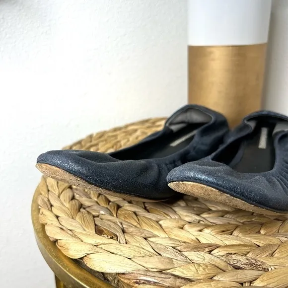 Vera Wang Ballet Flats shoes Lavender Label Metallic Leather