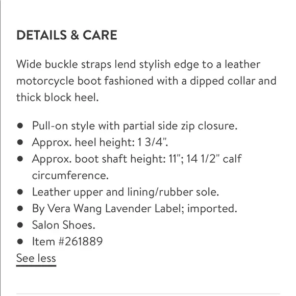 Vera Wang Lavender Chantel Biker Boot