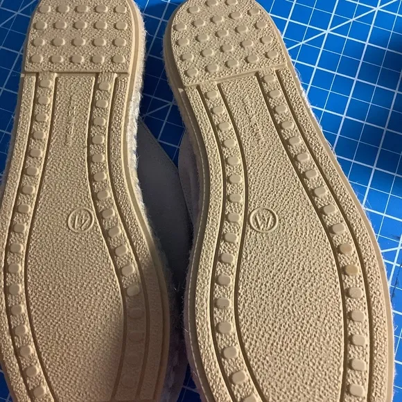 Verbenas Leather Suede Mule Espadrilles 41 NEW