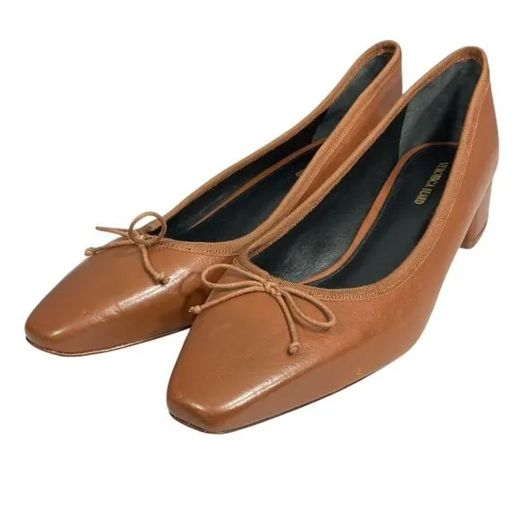 Veronica Beard $375 Cecile Leather Ballet Pumps Shoes 9.5 M