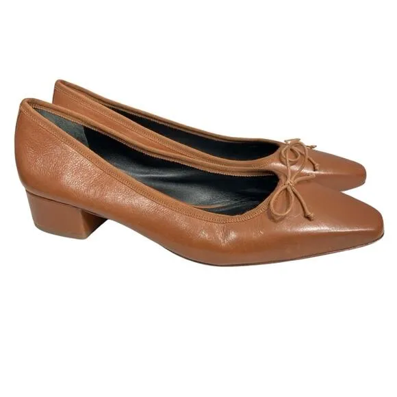 Veronica Beard $375 Cecile Leather Ballet Pumps Shoes 9.5 M