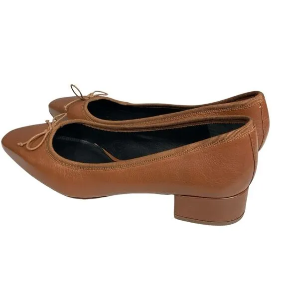 Veronica Beard $375 Cecile Leather Ballet Pumps Shoes 9.5 M