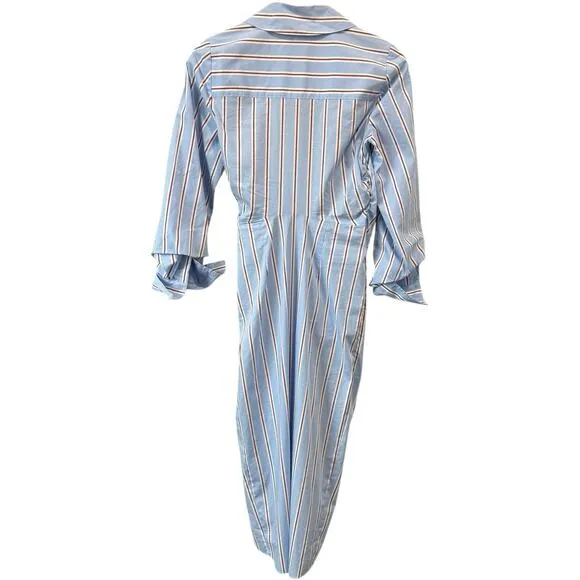 Veronica Beard Afton Striped Wrap Midi Dress Size 0