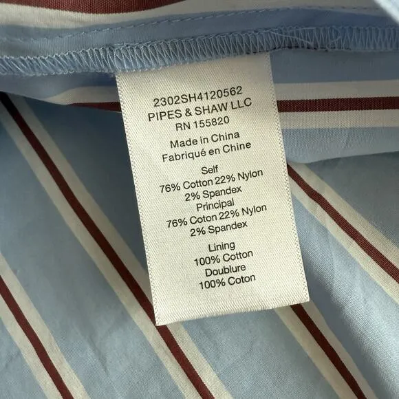 Veronica Beard Afton Striped Wrap Midi Dress Size 0