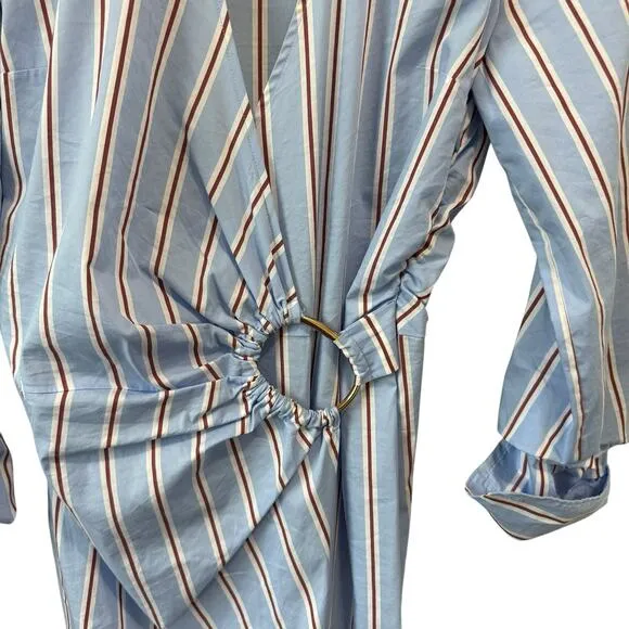 Veronica Beard Afton Striped Wrap Midi Dress Size 0