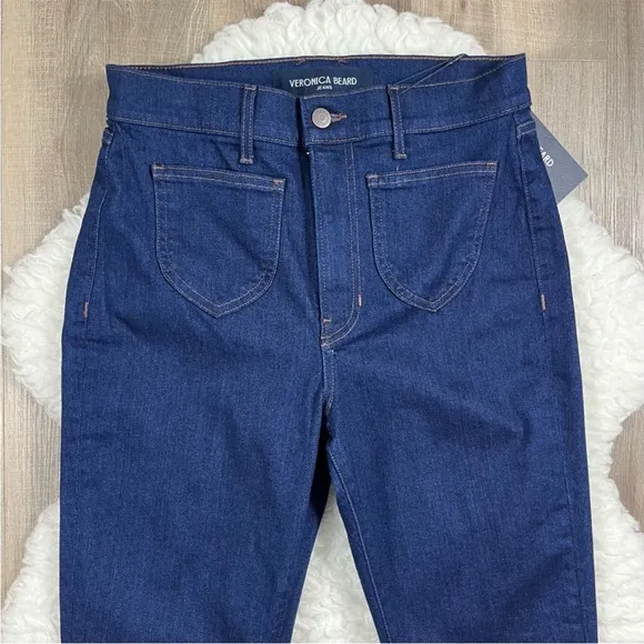 Veronica Beard Beverly patch pocket skinny flare jeans