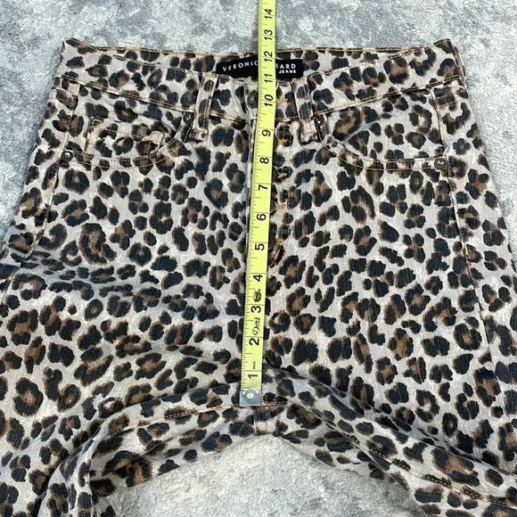 Veronica Beard Debbie Leopard Button Front Skinny Jean Animal Mob Wife Sz 26
