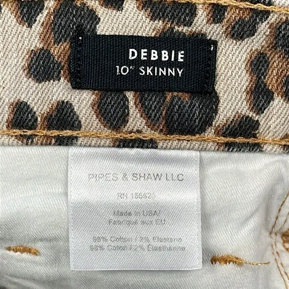 Veronica Beard Debbie Leopard Button Front Skinny Jean Animal Mob Wife Sz 26