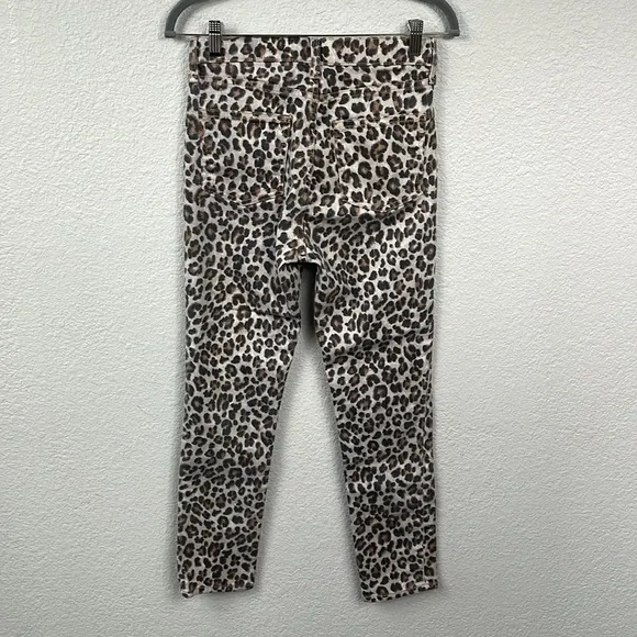 Veronica Beard Debbie Leopard Button Front Skinny Jean Animal Mob Wife Sz 26