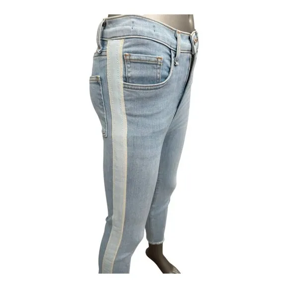 VERONICA BEARD JEANS CARLY 11” KICK FLARE SIZE 25 MADE IN USA RIBBON SIDE DETAIL
