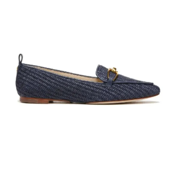 Veronica Beard Shoes Size 6.5 Loafers Woven Chain Navy Slip On Champlain