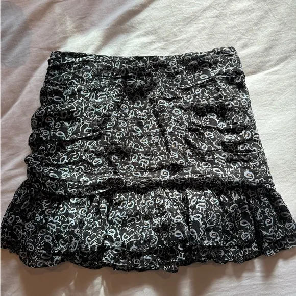 Veronica beard violet ruched mini skirt