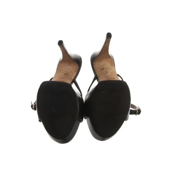 Versace Black and Gold High Heel Sandals