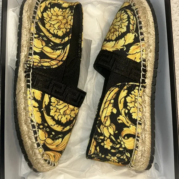 Versace kids Black and Yellow Espadrilles size 13