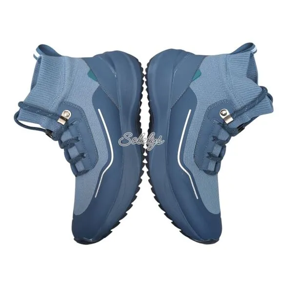 Vessi Stormburst High Top Twill Blue Ltd Edition Waterproof Sneaker Boot Mens 6