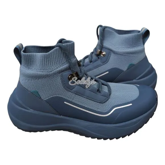 Vessi Stormburst High Top Twill Blue Ltd Edition Waterproof Sneaker Boot Mens 6