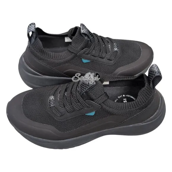 Vessi Stormburst Mens 7 Black Low Top Waterproof Dyma-Tex Knit Sneaker Boot