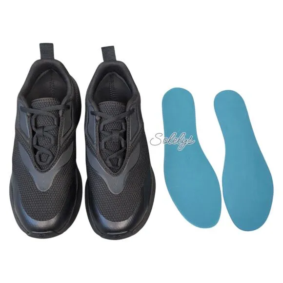 Vessi Tidal Black on Black Dyma-Tex Waterproof Vegan Lace Up Sneaker Womens 8.5