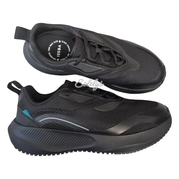 Vessi Tidal Black on Black Dyma-Tex Waterproof Vegan Lace Up Sneaker Womens 8.5