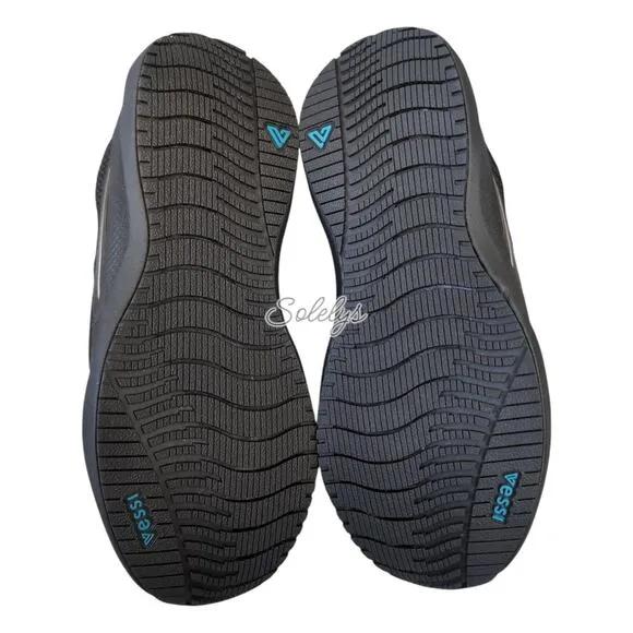 Vessi Tidal Black on Black Dyma-Tex Waterproof Vegan Lace Up Sneaker Womens 8.5