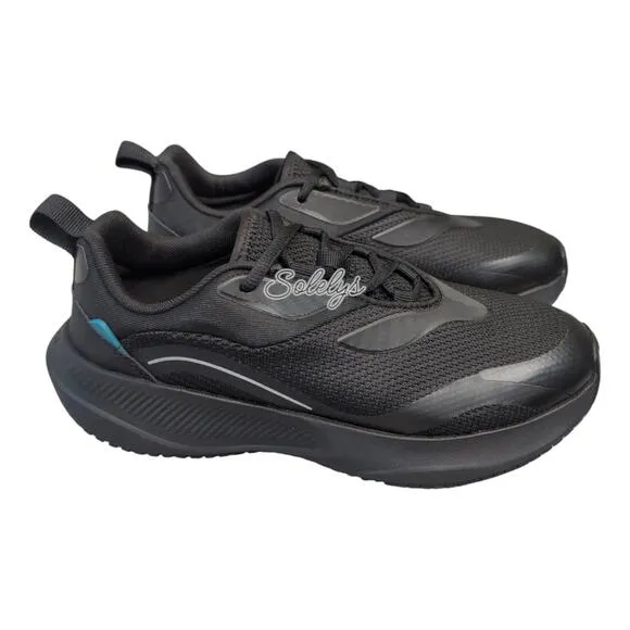 Vessi Tidal Black on Black Dyma-Tex Waterproof Vegan Lace Up Sneaker Womens 8.5