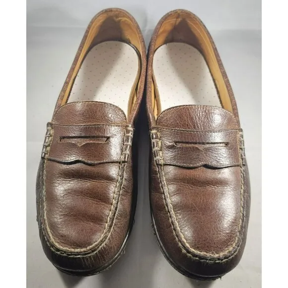 Vibram  Brown Leather  Loafers Men's Slip-On Size 12 M