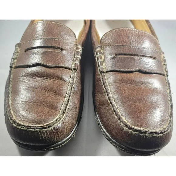 Vibram  Brown Leather  Loafers Men's Slip-On Size 12 M