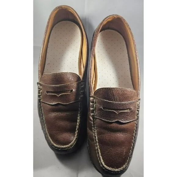 Vibram  Brown Leather  Loafers Men's Slip-On Size 12 M
