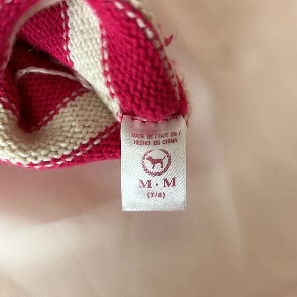 Victoria’s Secret Pink &amp; White Mukluk Cable Knit Sweater Boots Slippers Size 7/8