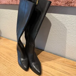 Vince‎ Camuto Buttercup 2 Black Leather Knee High Boots Size 7.5