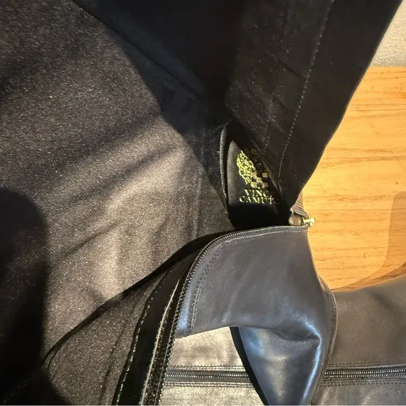 Vince‎ Camuto Buttercup 2 Black Leather Knee High Boots Size 7.5